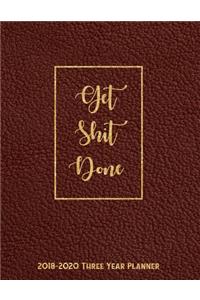 2018 - 2020 Three Year Planner