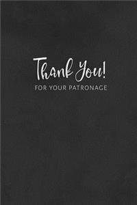 Thank You for Your Patronage