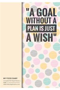 My Food Diary - Compatible With Weight Watchers - A Goal Without a Pl
