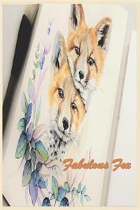 Fabulous Fox: 124 Page Softcover, Has Both Lined And/Or Blank Pages with a Fox Images, College Rule Composition (6