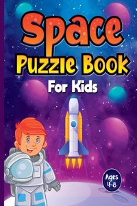 Space Puzzle Book for Kids Ages 4-8