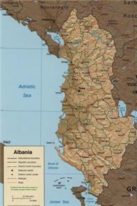 Current Map of the Nation of Albania Journal