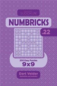 Sudoku Numbricks - 200 Easy Puzzles 9x9 (Volume 22)