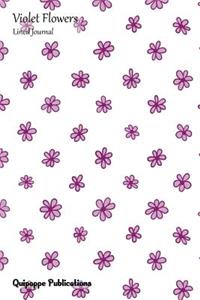Violet Flowers Lined Journal