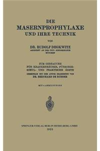 Die Masernprophylaxe und Ihre Technik