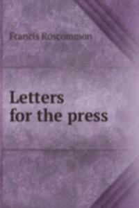 Letters for the press