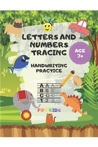 Letters and numbers Tracing Handwriting Practice for Kids