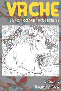 Livres à colorier pour adultes - Pages épaisses - Animaux - Vache
