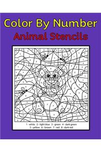 Color By Number Animal Stencils