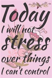 Today I Will Not Stress Over Things I Can't Control