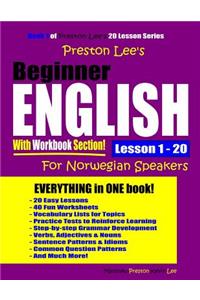 Preston Lee's Beginner English With Workbook Section Lesson 1 - 20 For Norwegian Speakers