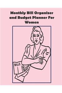 Monthly Bill Organizer and Budget Planner For Women