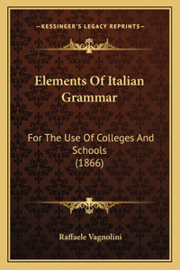 Elements Of Italian Grammar