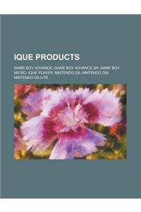 Ique Products: Game Boy Advance, Game Boy Advance Sp, Game Boy Micro, Ique Player, Nintendo DS, Nintendo Dsi, Nintendo DS Lite