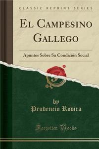 El Campesino Gallego: Apuntes Sobre Su CondiciÃ³n Social (Classic Reprint)