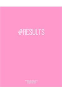 Notebook for Cornell Notes, 120 Numbered Pages, #RESULTS, Pink Cover