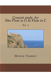 Concert etude for Alto Flute in G and Flute in C