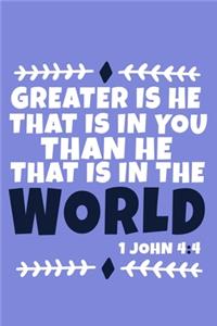 Greater Is He That Is In Me Than He That Is In The World - 1 John 4