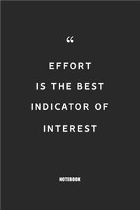 effort is the best indicator
