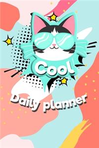 Cool Daily Planner - Keep Calm and love Cats / Cute Cat Daily weekly Organizer Planner Calendar 2020