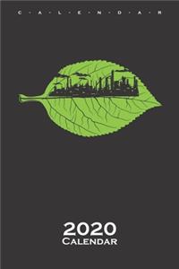Industrial skyline in one sheet Calendar 2020
