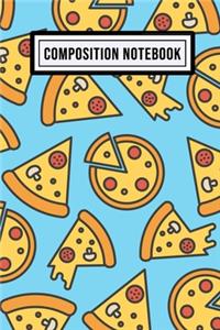 Pizza Unruled Composition Notebook