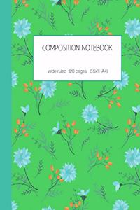 Composition notebook wide ruled 120 pages 8.5x11 (A4)