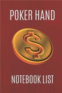 Poker Hand Notebook List