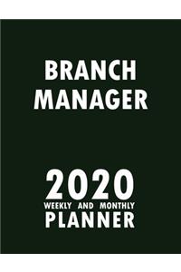 Branch Manager 2020 Weekly and Monthly Planner
