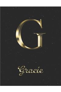 Gracie: 1 Year Daily Planner (12 Months) - Yellow Gold Effect Letter G Initial First Name - 2020 - 2021 - 365 Pages for Planning - January 20 - December 20 