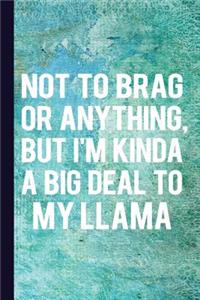 Not to Brad or Anything But I'm Kinda a Big Deal to My Llama