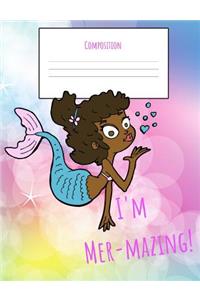 Mermaid Colorful Composition Notebook