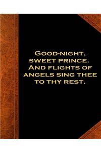 Shakespeare Quote Good Night Sweet Prince School Composition Book 130 Pages