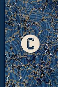 Monogram C Marble Notebook (Blue Ginger Edition)