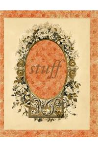 Stuff: 8.5x11 Lined Notebook with Vintage Ephemera Cover