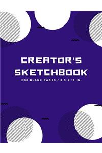 Creator's Sketchbook: Blank Drawing Paper for Drawing, Sketching, Doodling, Art (Extra Large, 200 Pages)