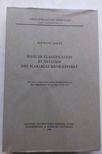 Essai de Classification Et Datation Des Scarabees Menkh'perre: Prix de la Confederation Internationale Des Negociants En Oeuvres d'Art 1979
