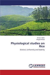 Physiological Studies on Rice