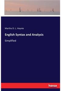 English Syntax and Analysis: Simplified