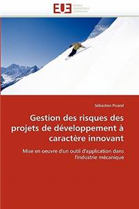Gestion Des Risques Des Projets de D�veloppement � Caract�re Innovant