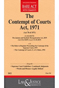 Contempt of Courts Act, 1971 with Rules and Regulations Proceedings for Contempt of the Supreme Court along with ( CAT) Rules, 1992 [Paperback] Law & Justice Publishing Co