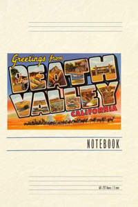 Vintage Lined Notebook Greetings from Death Valley, California