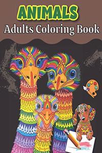 Animal Adults Coloring Book
