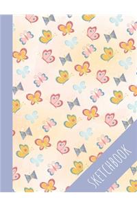 Flying butterflies sketchbook