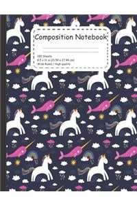 Composition Notebook: Primary handwriting notebook for kids Printed and designed on high quality and low price .. 100 sheets and standard size 8.5*11 inches.