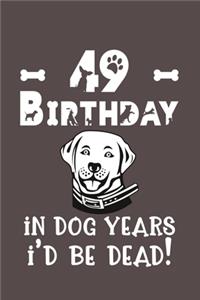 49 Birthday - In Dog Years I'd Be Dead!