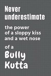 Never underestimate the power of a sloppy kiss and a wet nose of a Bully Kutta
