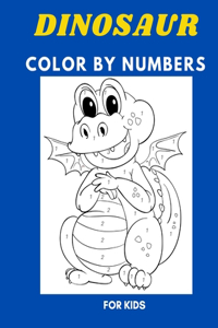 Dinosaur color by numbers for kids