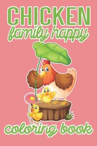 Chicken Family Happy Coloring Book