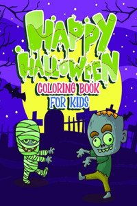 Happy Halloween Coloring Book For Kids